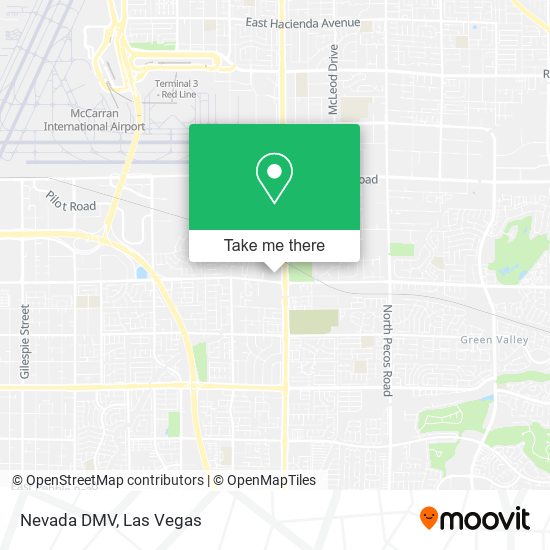 Mapa de Nevada DMV
