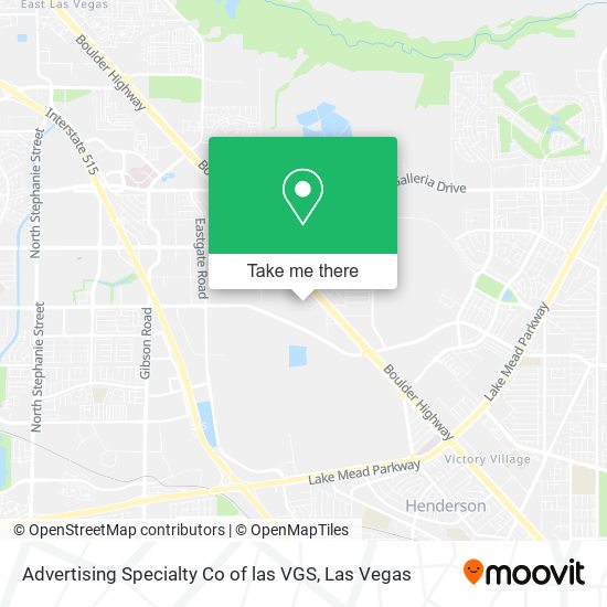 Advertising Specialty Co of las VGS map