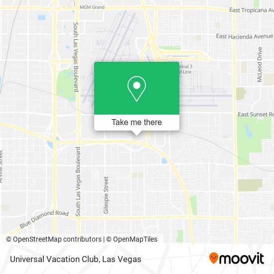 Universal Vacation Club map