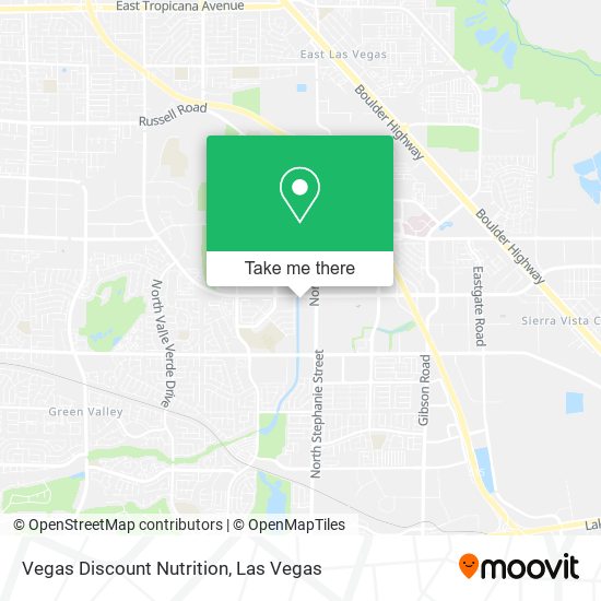 Vegas Discount Nutrition map
