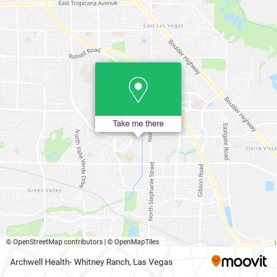 Mapa de Archwell Health- Whitney Ranch