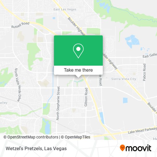 Wetzel's Pretzels map