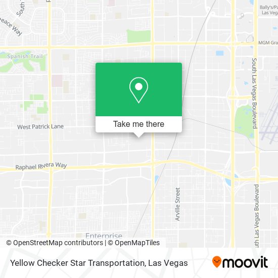 Mapa de Yellow Checker Star Transportation