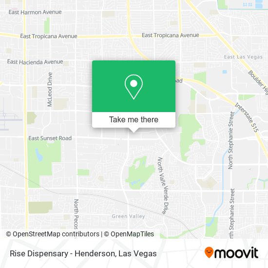 Rise Dispensary - Henderson map