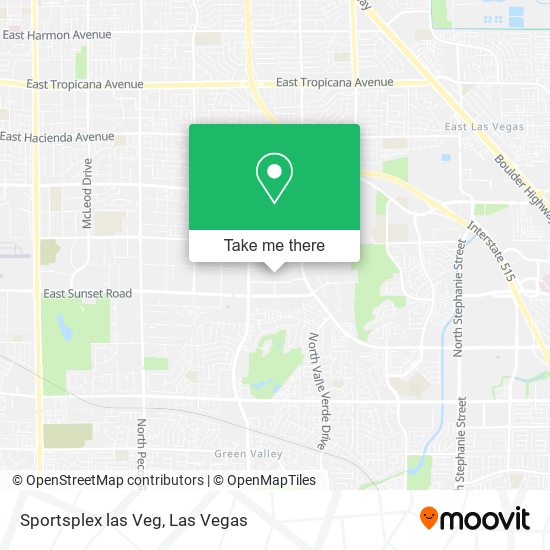 Sportsplex las Veg map