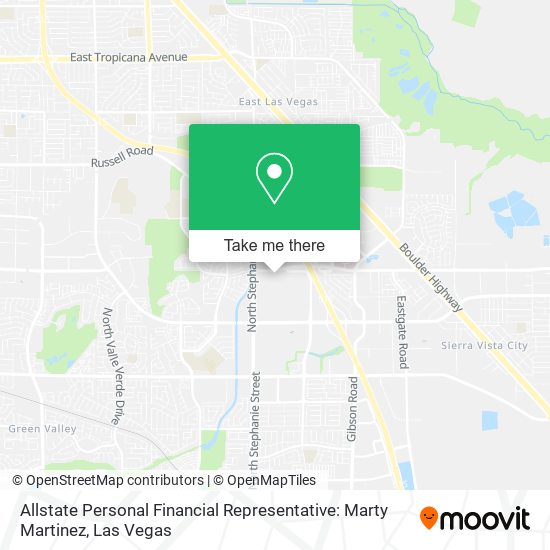 Mapa de Allstate Personal Financial Representative: Marty Martinez