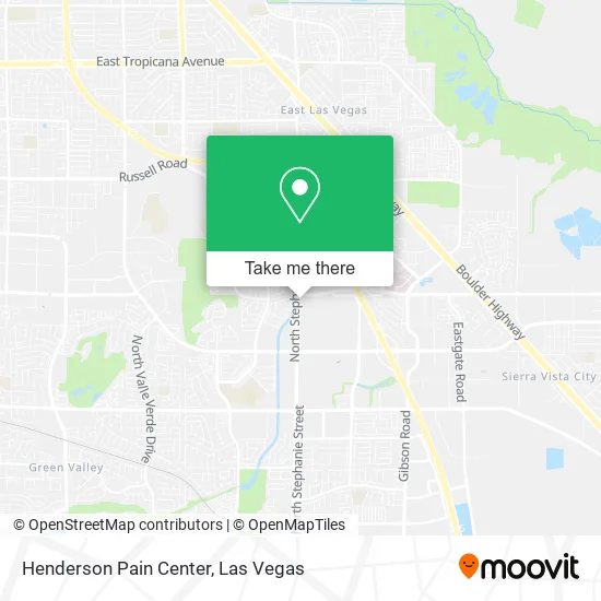 Henderson Pain Center map