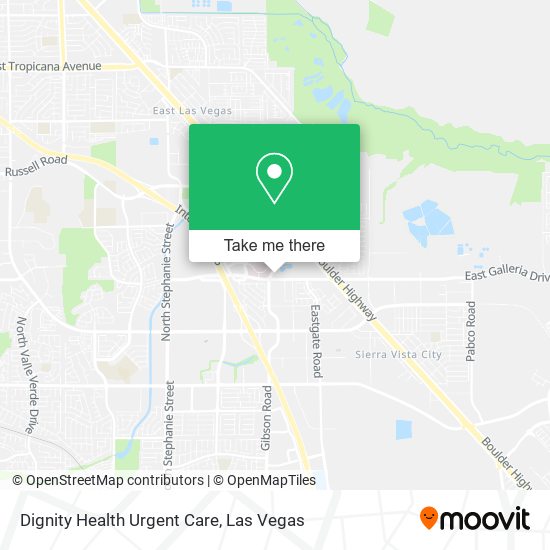 Dignity Health Urgent Care map
