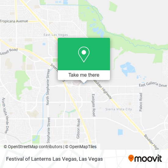 Mapa de Festival of Lanterns Las Vegas