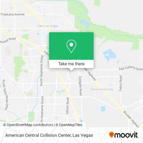 American Central Collision Center map