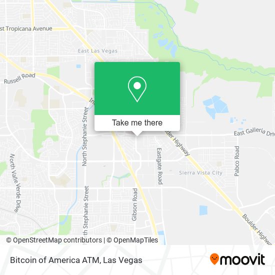 Bitcoin of America ATM map