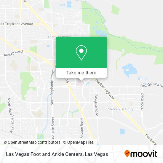 Mapa de Las Vegas Foot and Ankle Centers