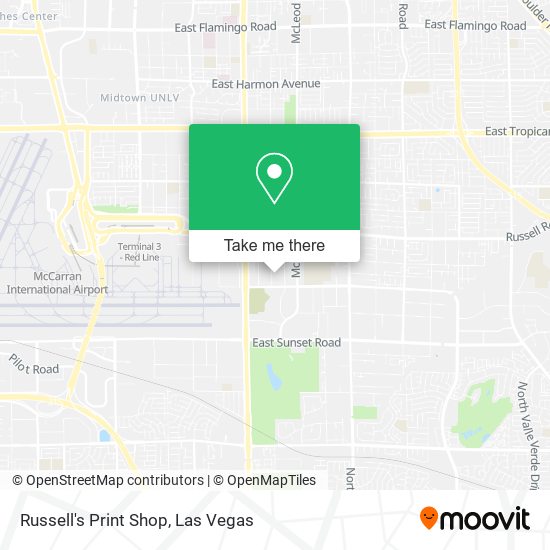 Russell's Print Shop map