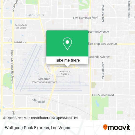 Wolfgang Puck Express map