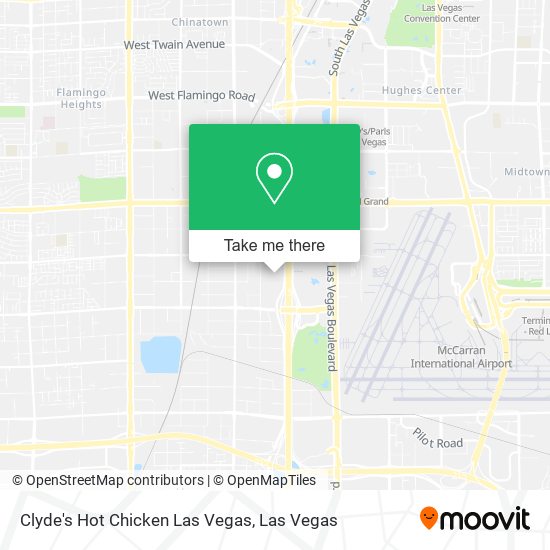 Clyde's Hot Chicken Las Vegas map