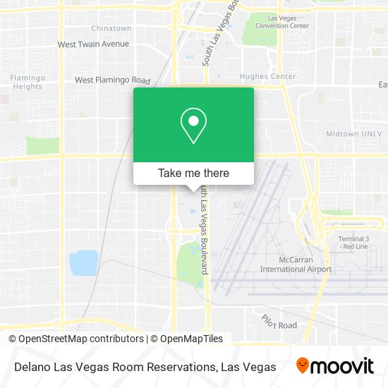 Delano Las Vegas Room Reservations map