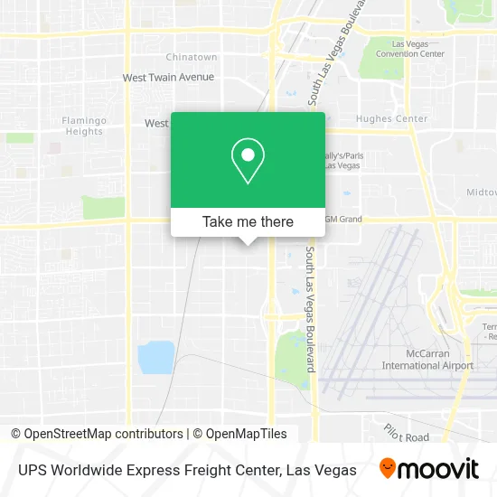 UPS Worldwide Express Freight Center map