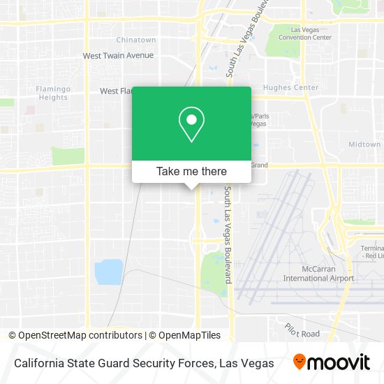 Mapa de California State Guard Security Forces