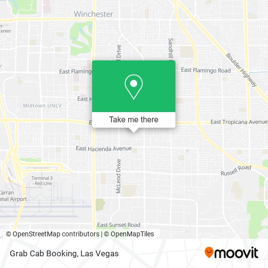 Grab Cab Booking map