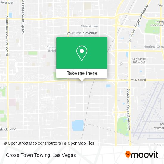 Cross Town Towing map