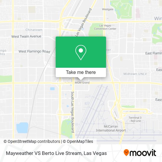 Mapa de Mayweather VS Berto Live Stream