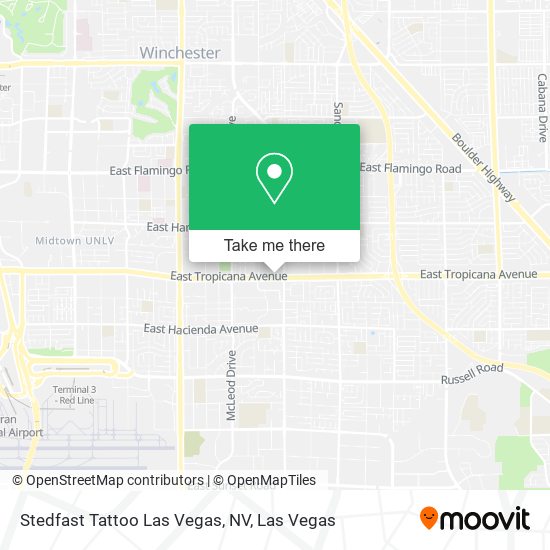 Mapa de Stedfast Tattoo Las Vegas, NV