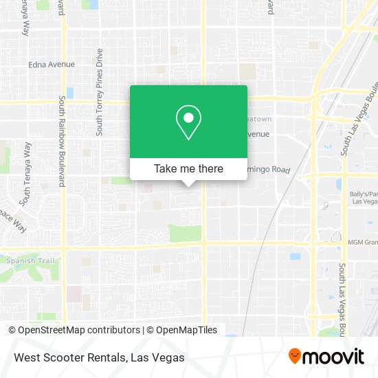 West Scooter Rentals map