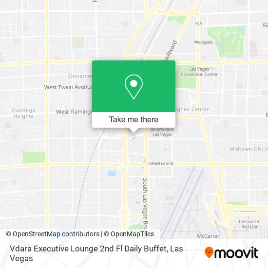 Vdara Executive Lounge 2nd Fl Daily Buffet map