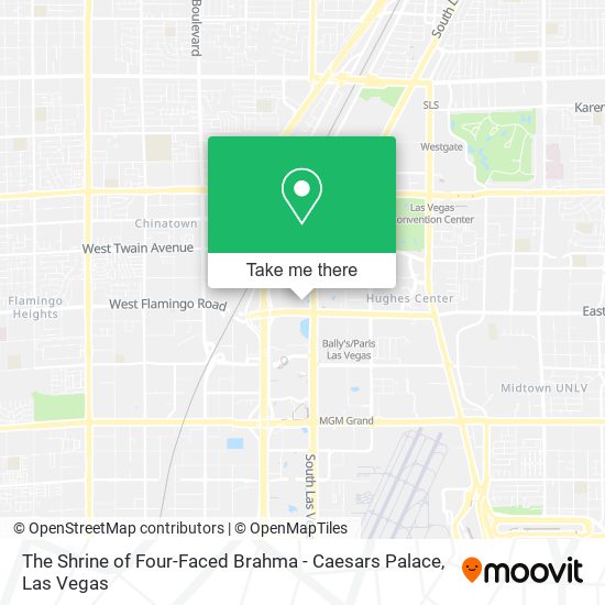 The Shrine of Four-Faced Brahma - Caesars Palace map