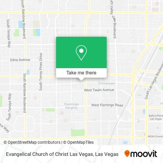Evangelical Church of Christ Las Vegas map