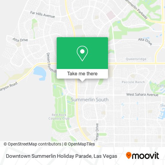 Mapa de Downtown Summerlin Holiday Parade