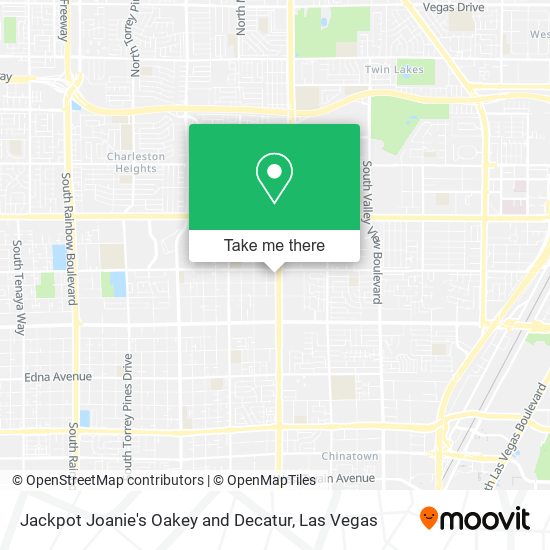 Jackpot Joanie's Oakey and Decatur map