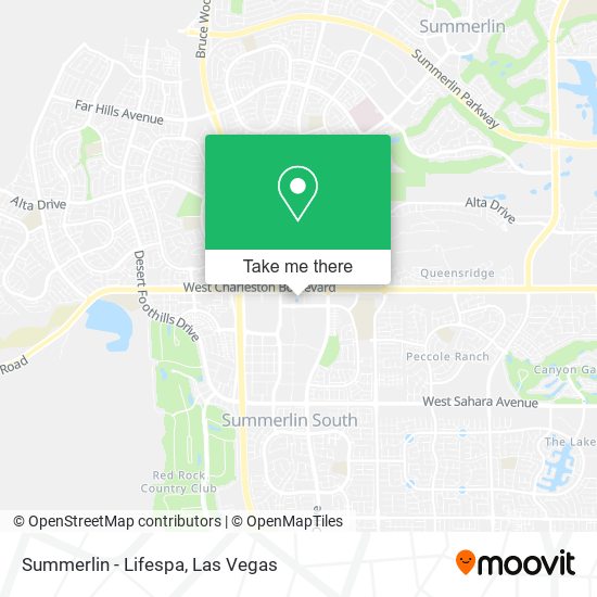 Summerlin - Lifespa map