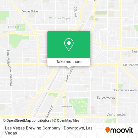 Mapa de Las Vegas Brewing Company - Downtown