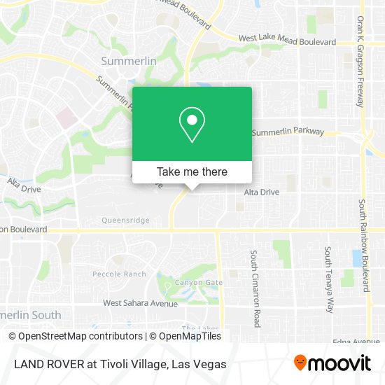 Mapa de LAND ROVER at Tivoli Village