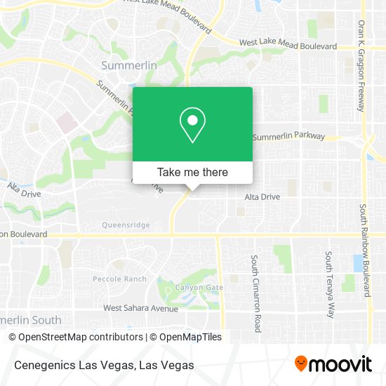 Cenegenics Las Vegas map