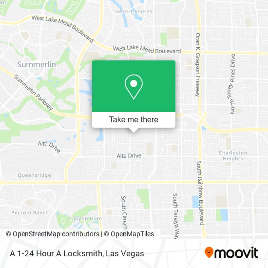 A 1-24 Hour A Locksmith map