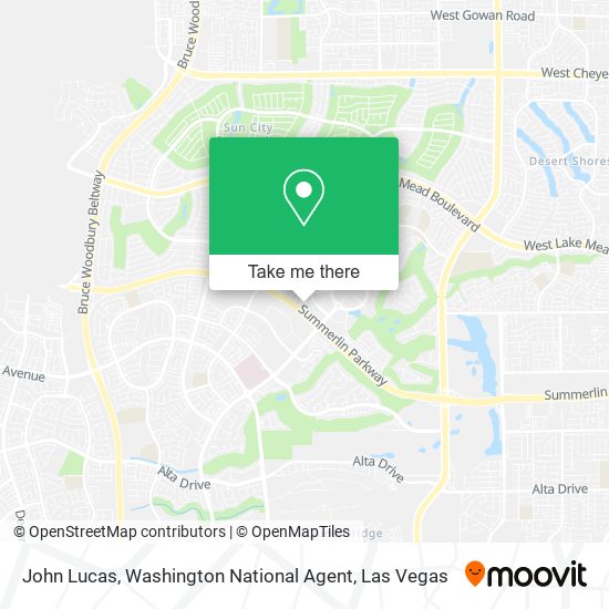 Mapa de John Lucas, Washington National Agent