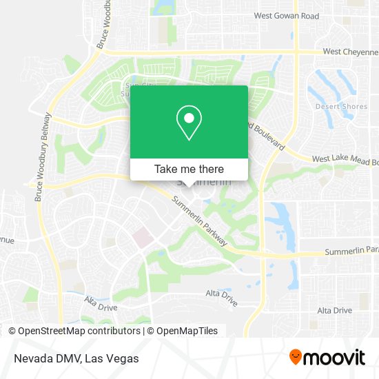 Nevada DMV map