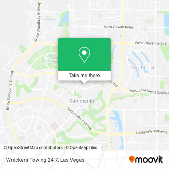 Wreckers Towing 24 7 map