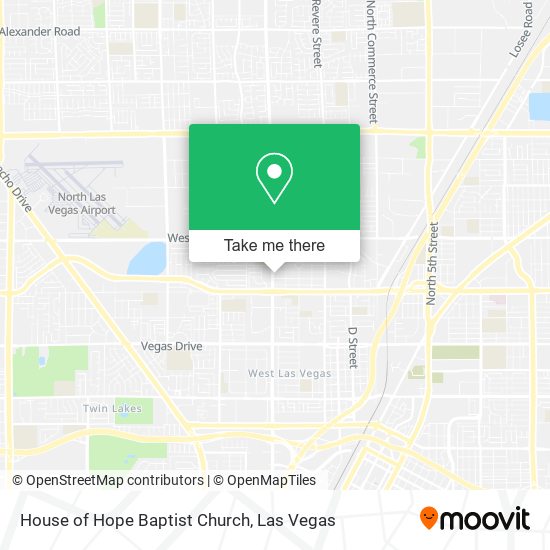 House of Hope Baptist Church map