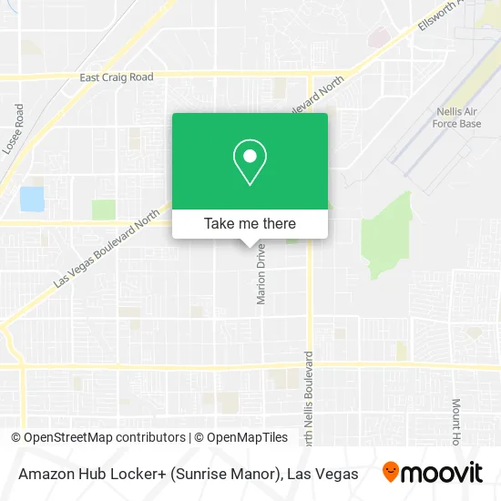 Mapa de Amazon Hub Locker+ (Sunrise Manor)
