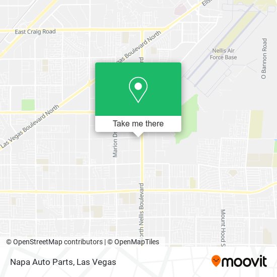 Mapa de Napa Auto Parts