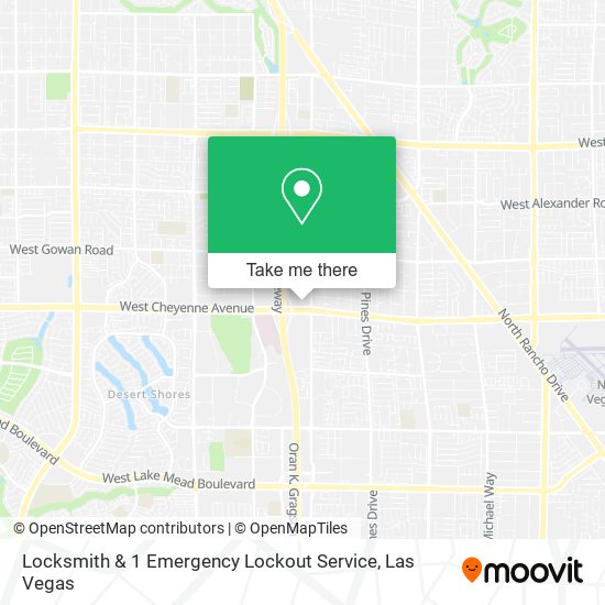 Locksmith & 1 Emergency Lockout Service map