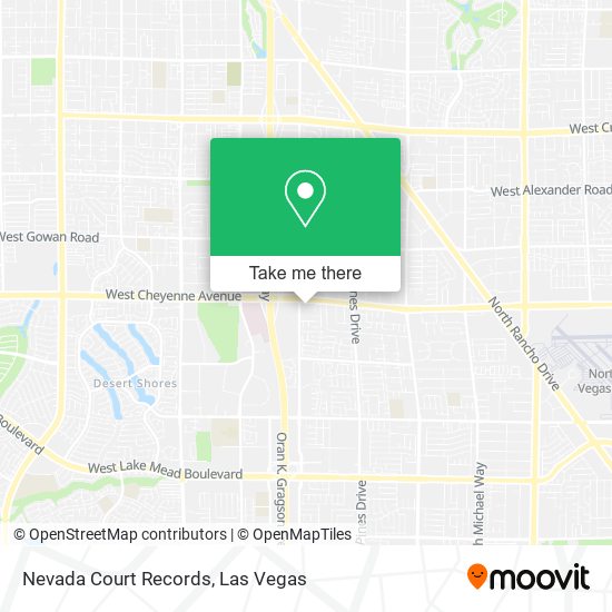 Mapa de Nevada Court Records