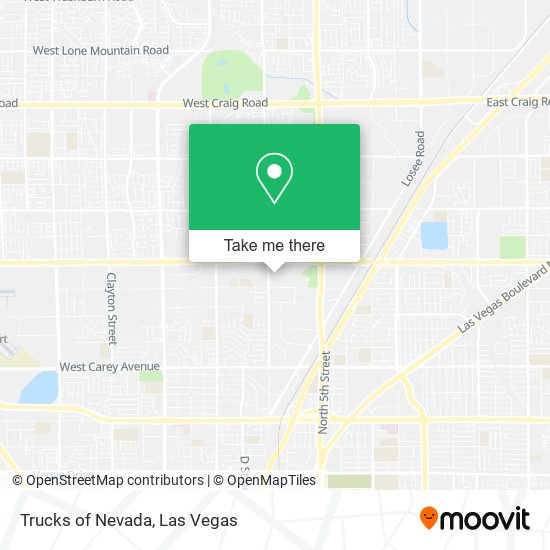 Trucks of Nevada map