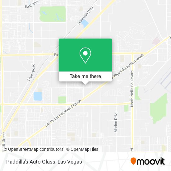 Paddilla's Auto Glass map