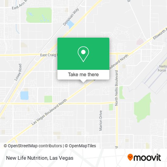 Mapa de New Life Nutrition