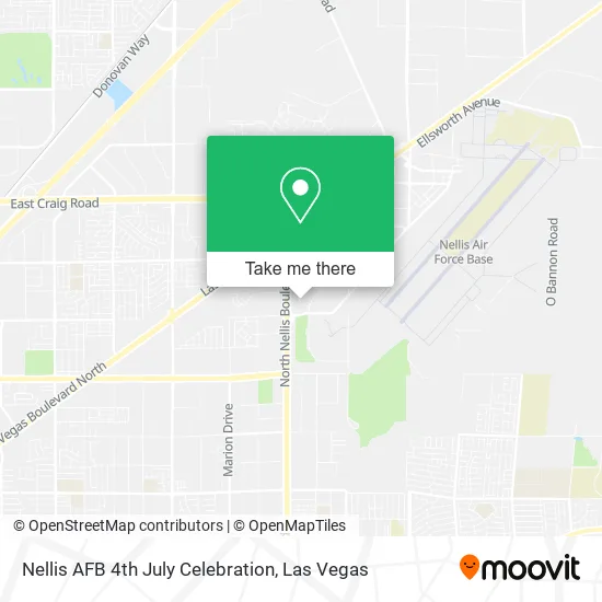 Mapa de Nellis AFB 4th July Celebration