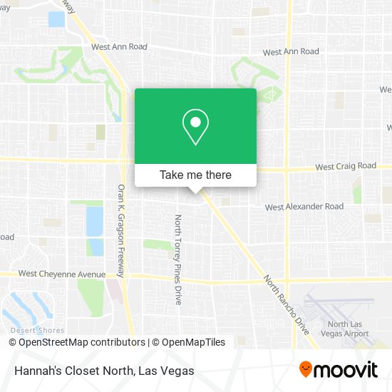 Hannah's Closet North map